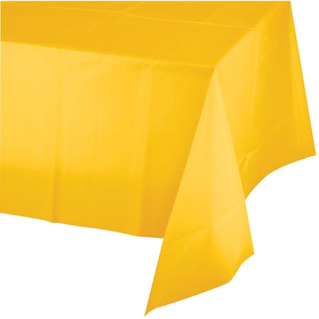 Touch Of Color School Bus Yellow Plastic Tablecloth, 108"x54", 12PK 011012